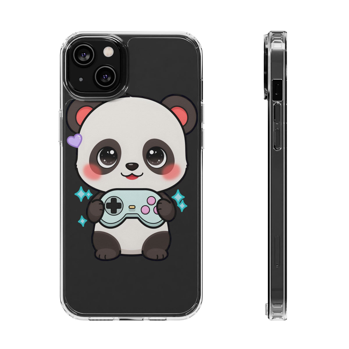 Gamer Panda Clear Impact-Resistant Phone Case