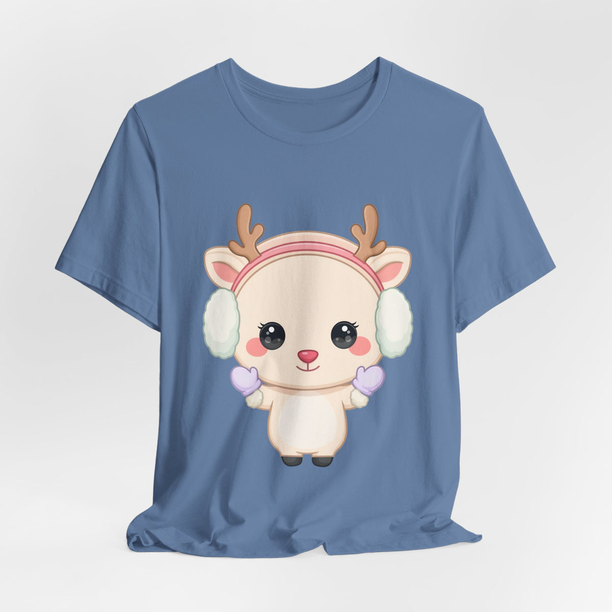 Kawaii Reindeer T-Shirt, Cute Winter Animal Tee