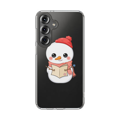 Kawaii Snowman Phone Case Reading to Santa