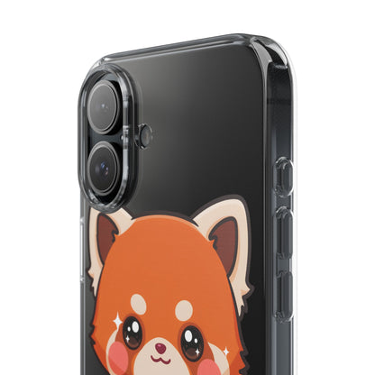 Red Panda Sushi Phone Case, Cute Kawaii Clear Case