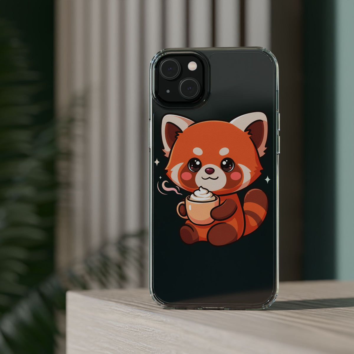 Kawaii Red Panda Phone Case with Latte
