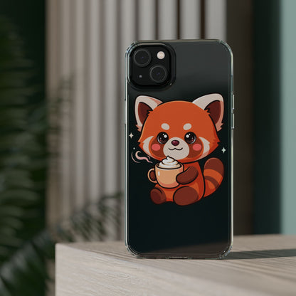 Kawaii Red Panda Phone Case with Latte