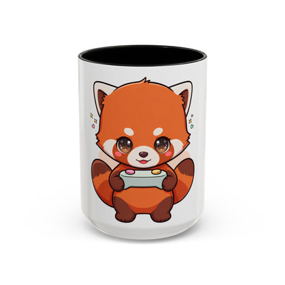 Red Panda Gamer Accent Coffee Mug for Cozy Desk Setups