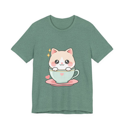 Kawaii Cat T-Shirt for Cute Cat and Chibi Art Fans