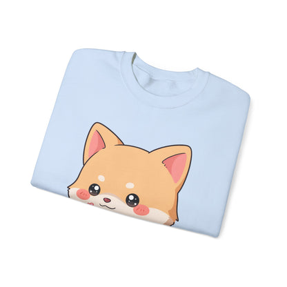 Reading Shiba Inu Sweatshirt, Cute Kawaii Book Lover Gift