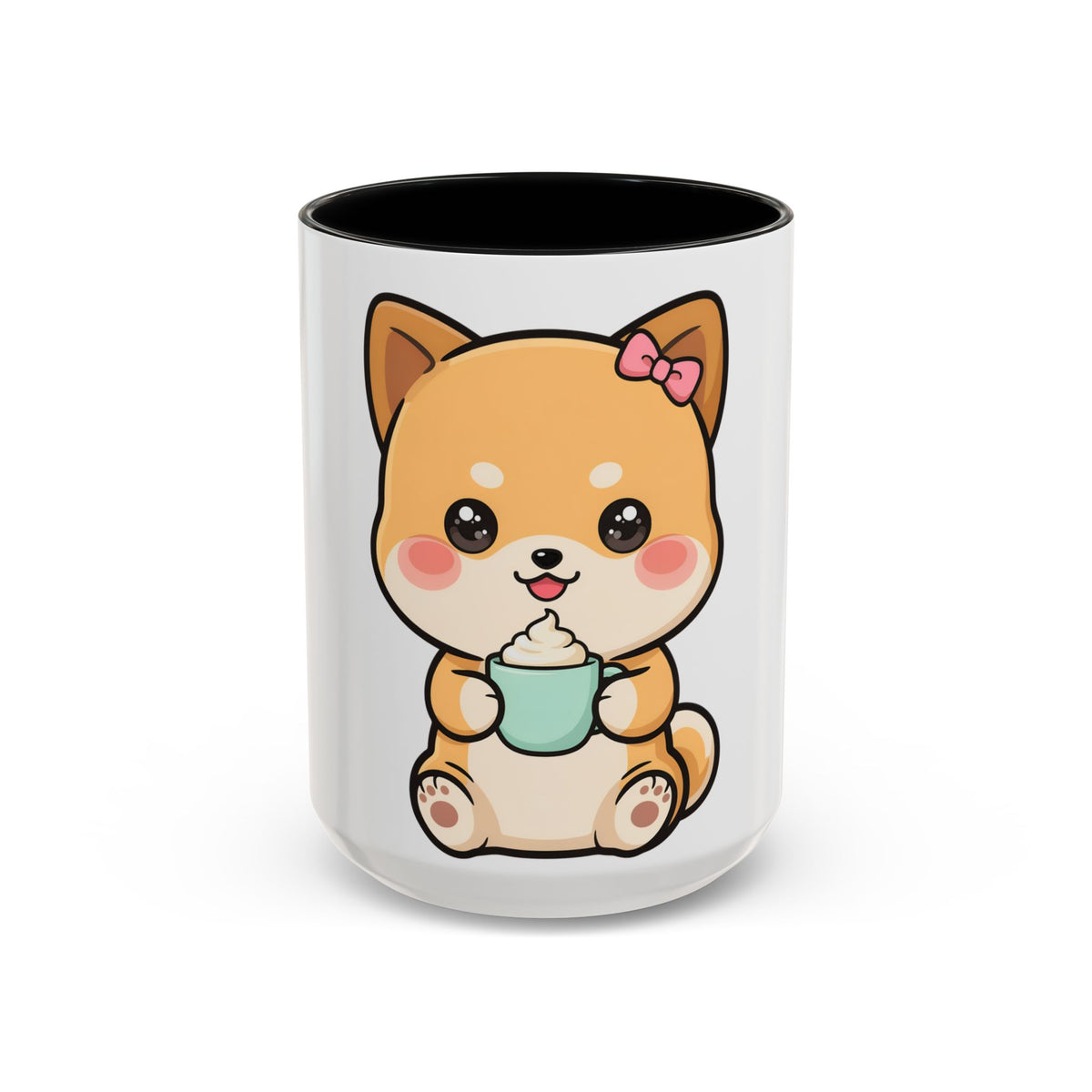 Kawaii Shiba Inu Coffee Mug, Cute Latte Lover Gift