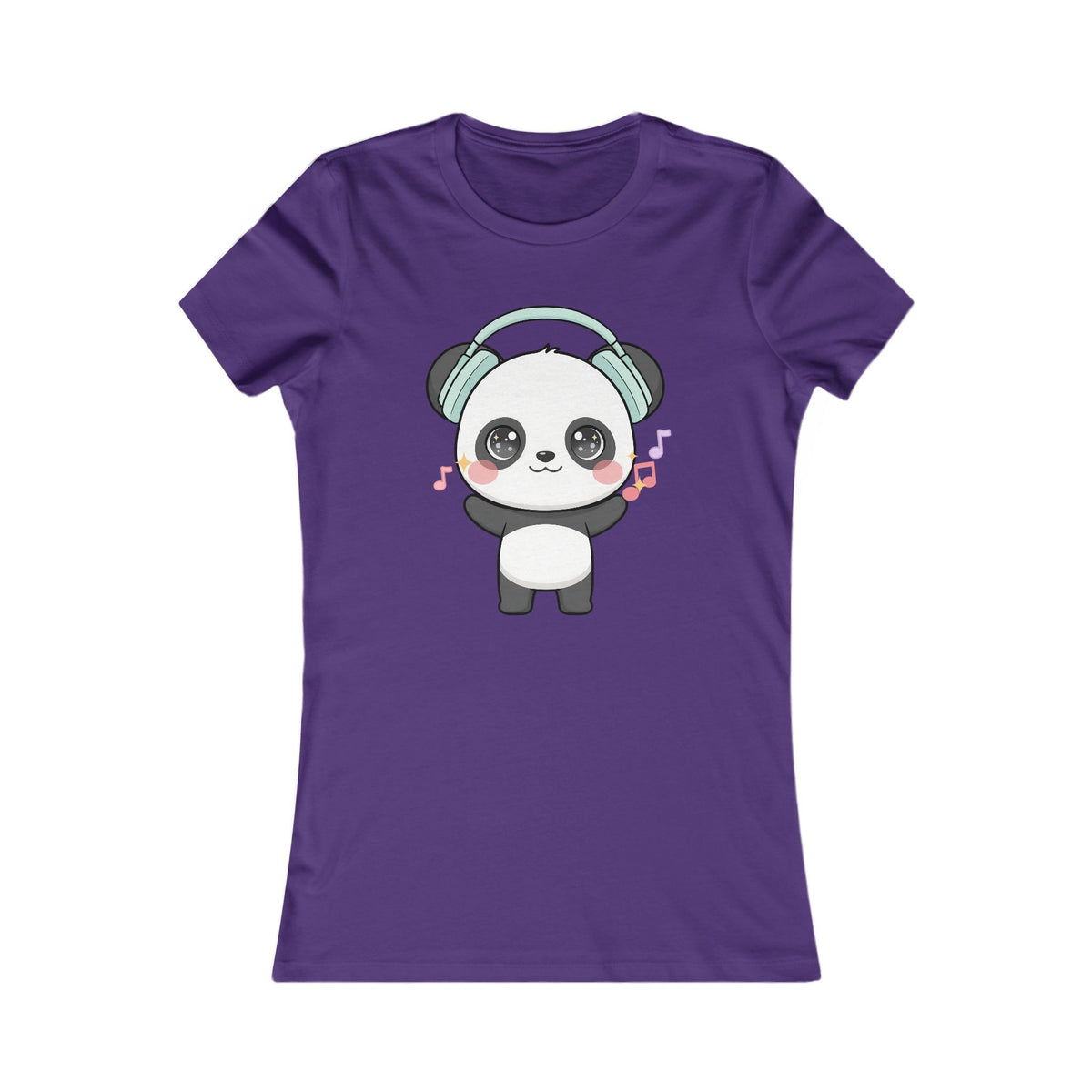 Kawaii Panda Music T-Shirt for Women