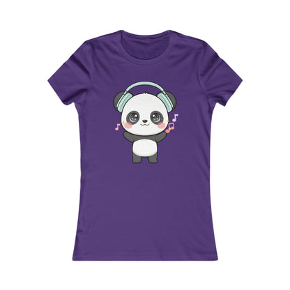 Kawaii Panda Music T-Shirt for Women