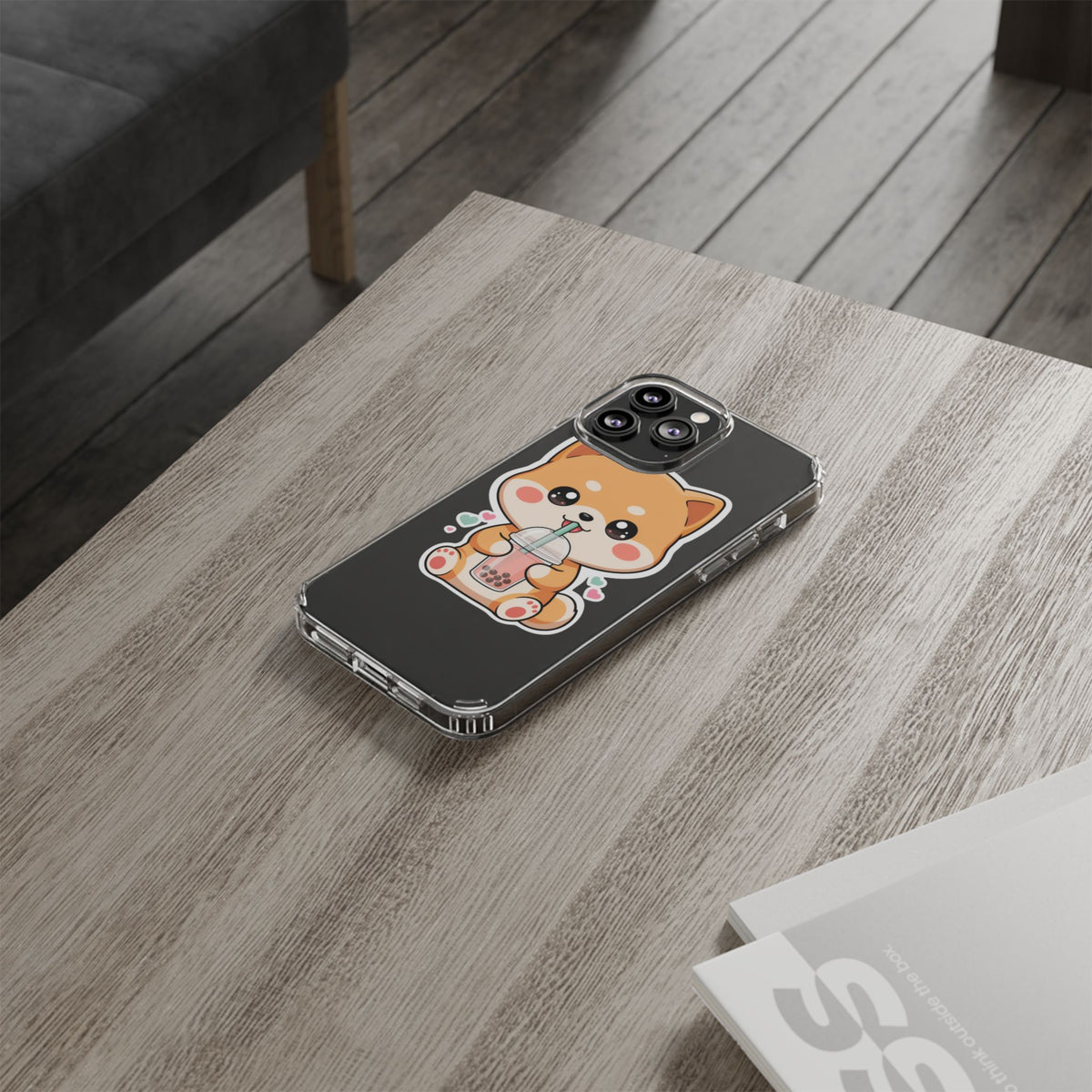 Kawaii Shiba Inu Phone Case for Bubble Tea Lovers