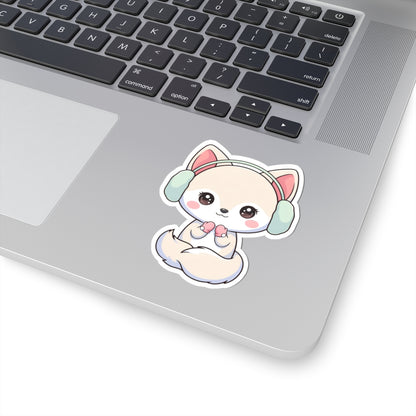 Kawaii Arctic Fox Sticker for Cozy Winter Vibes