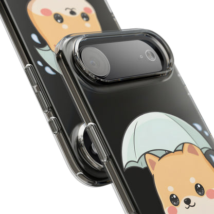 Shiba Inu Phone Case, Kawaii Rainy Day Pup
