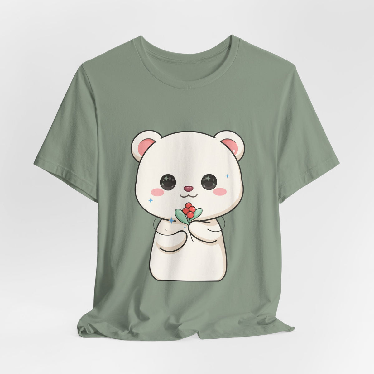 Kawaii Polar Bear Christmas T-Shirt for Cute Holiday Fans
