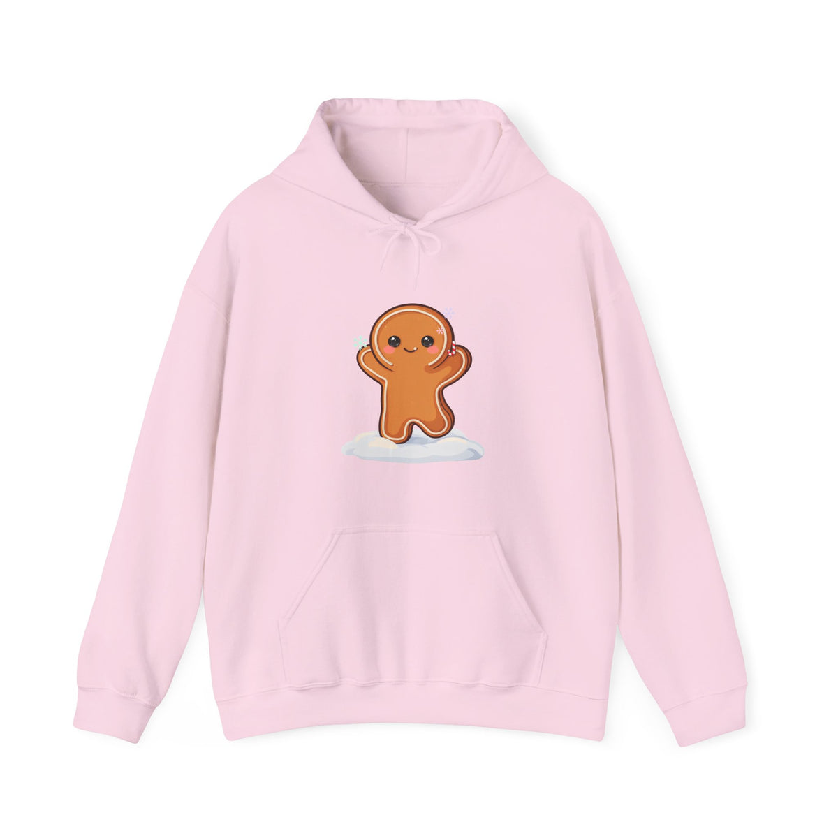 Kawaii Gingerbread Man Hoodie for Snowy Day Cheer