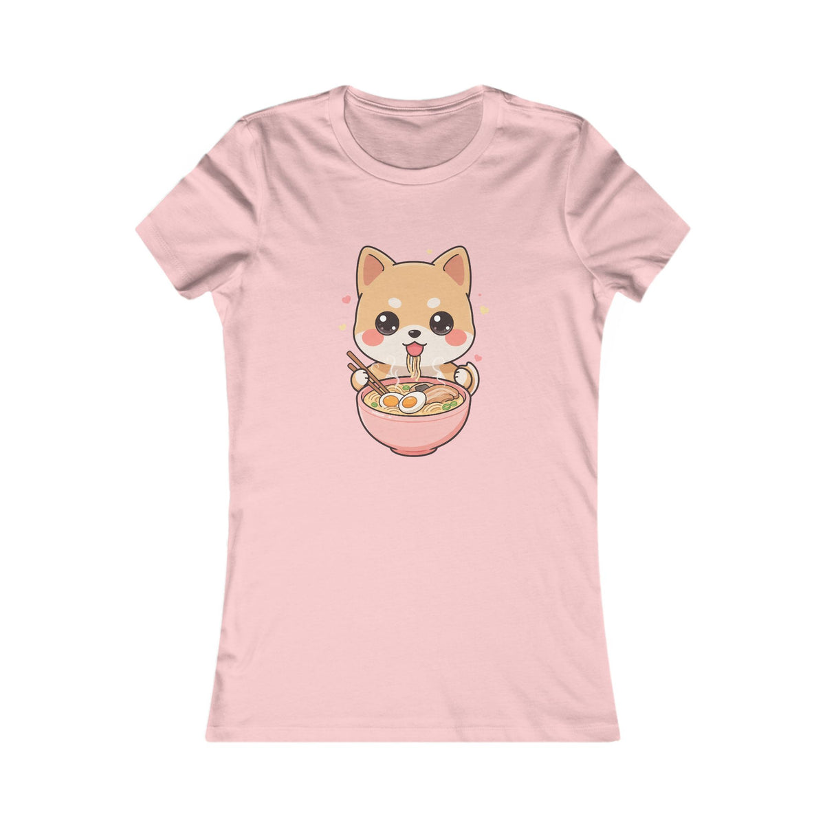 Kawaii Shiba Inu Ramen T-Shirt for Foodie Gifts