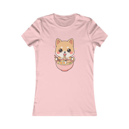 Kawaii Shiba Inu Ramen T-Shirt for Foodie Gifts