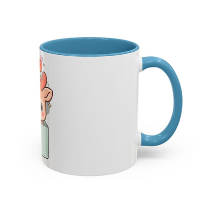 Kawaii Reindeer Christmas Mug, 11oz or 15oz Accent Coffee Mug