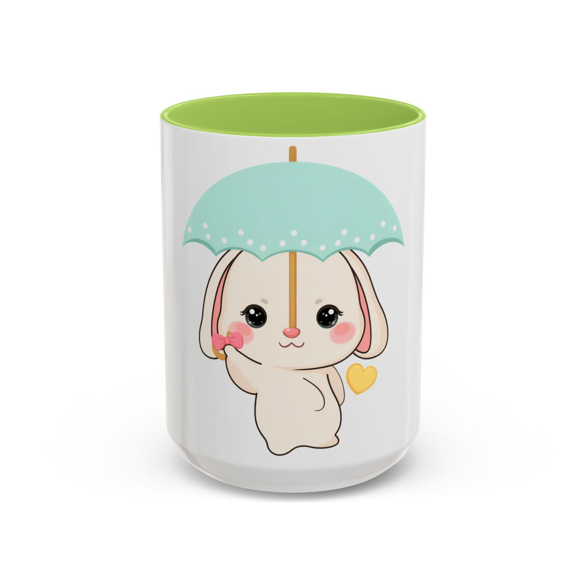 Kawaii Bunny Accent Coffee Mug for a Cheerful Desk