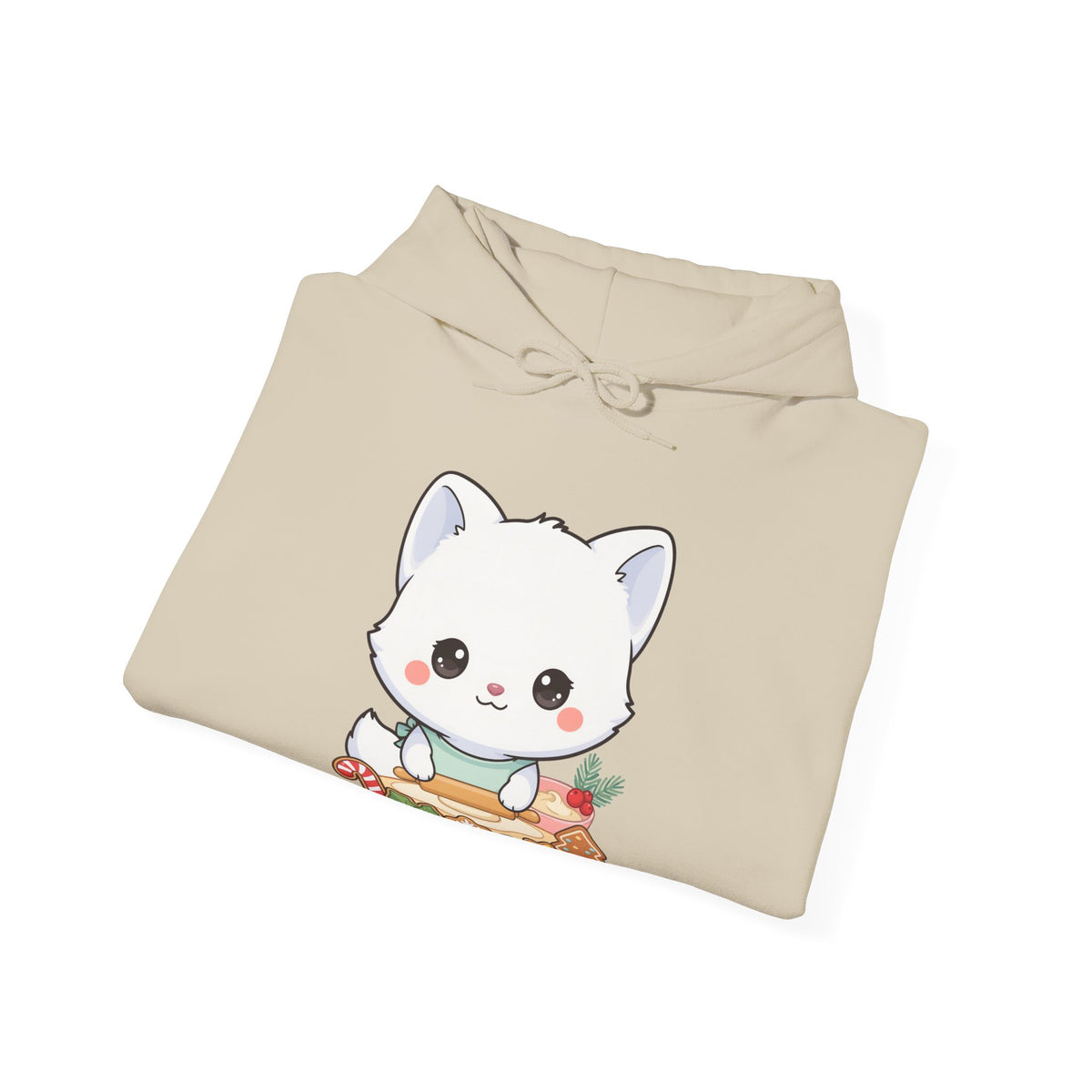 Christmas Fox Baking Hoodie, Kawaii Cookie Baker Sweatshirt
