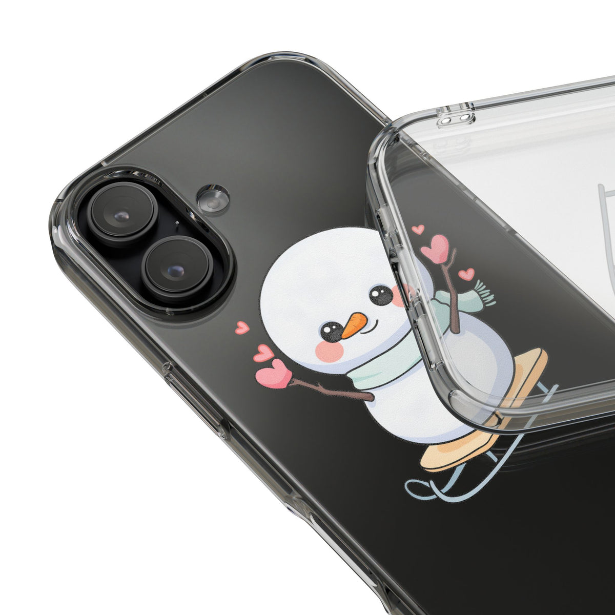 Kawaii Snowman Phone Case, Cute Winter Cheer