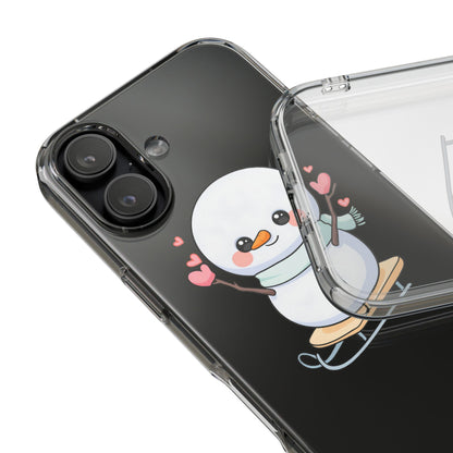 Kawaii Snowman Phone Case, Cute Winter Cheer