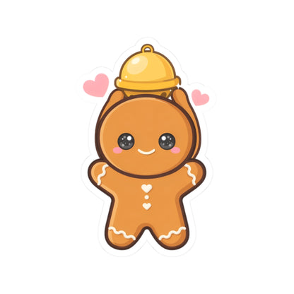 Christmas Gingerbread Sticker – Cute Kawaii Holiday Decor