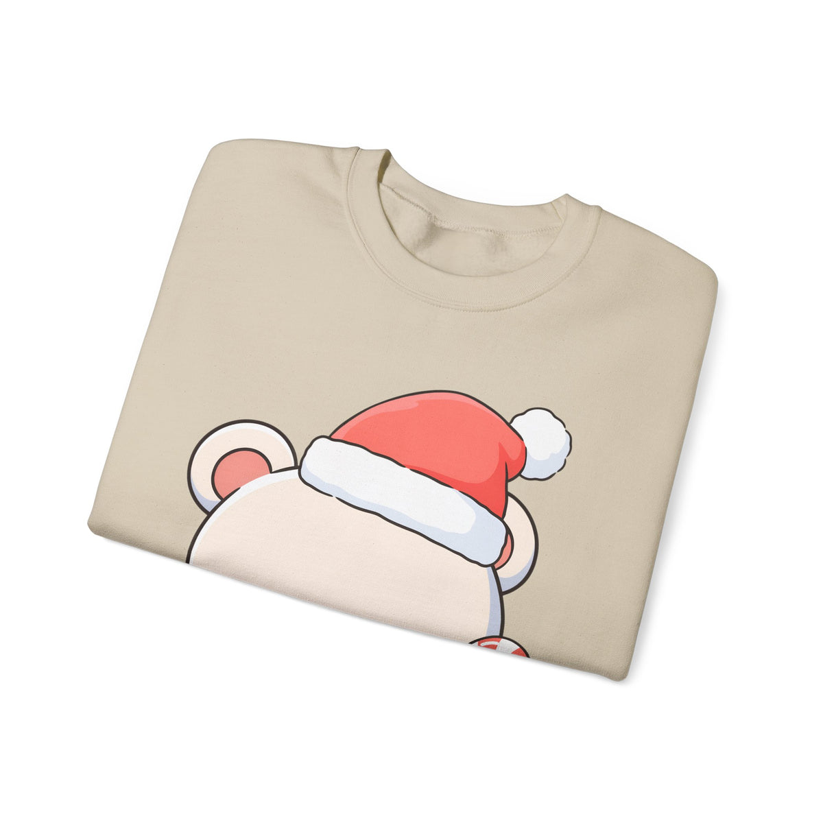 Kawaii Polar Bear Christmas Sweatshirt, Santa Cub Crewneck