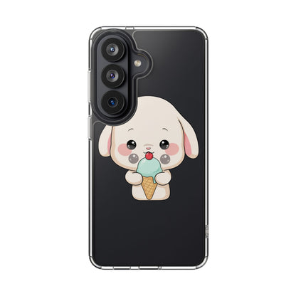 Kawaii Bunny Phone Case, Ice Cream Cutie Clear Case