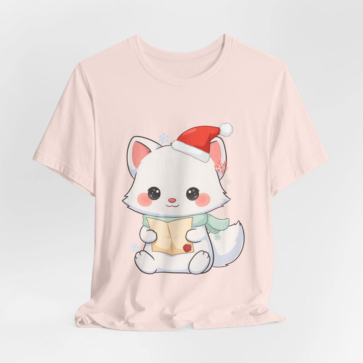 Christmas Arctic Fox T-Shirt for Cozy Holiday Readers