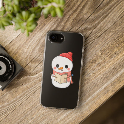 Kawaii Snowman Phone Case Reading to Santa