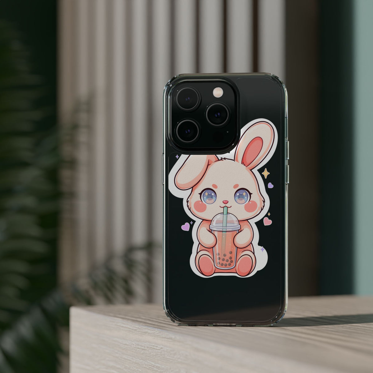 Kawaii Bunny Bubble Tea Phone Case for Boba Lovers