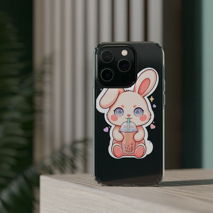 Kawaii Bunny Bubble Tea Phone Case for Boba Lovers
