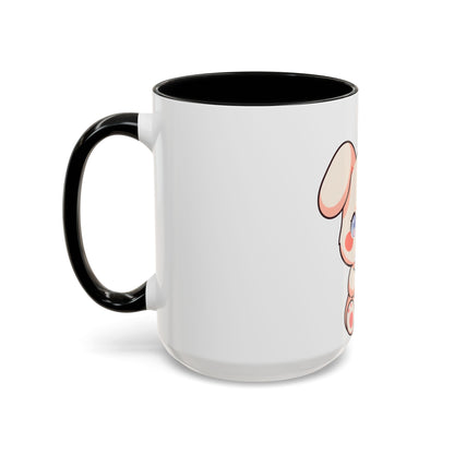 Kawaii Bunny Coffee Mug, Cute Latte Lover Accent Mug