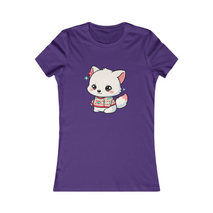 Kawaii Arctic Fox Christmas Tee for Cute Holiday Fans