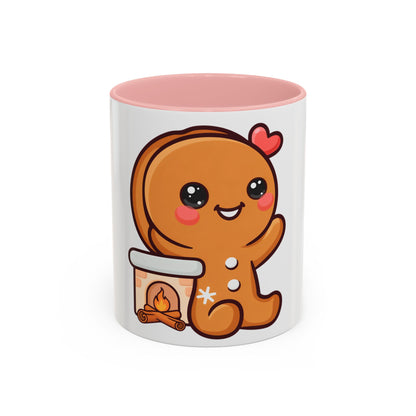 Kawaii Gingerbread Mug for Cozy Winter Coffee Breaks