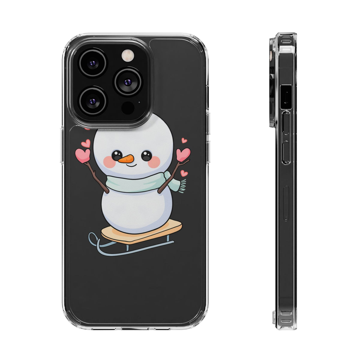Kawaii Snowman Phone Case, Cute Winter Cheer