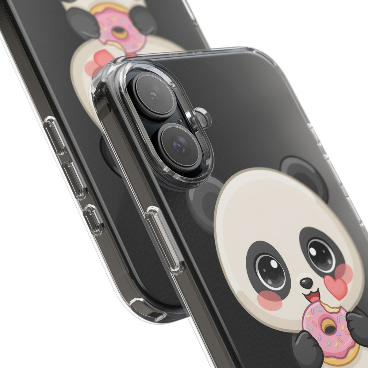 Kawaii Panda Phone Case with Donut