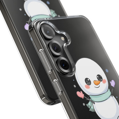 Kawaii Snowman Clear Impact-Resistant Case