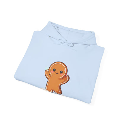 Kawaii Gingerbread Man Hoodie for Snowy Day Cheer