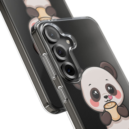 Kawaii Panda Latte Clear Impact-Resistant Case