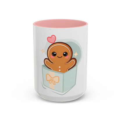 Gingerbread Gift Mug, Cute Holiday Accent Coffee Mug