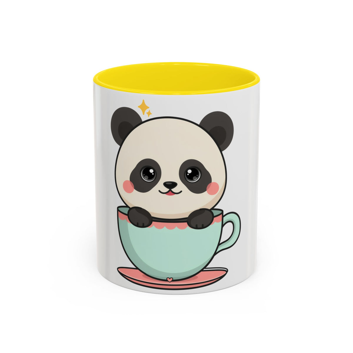 Kawaii Panda Accent Coffee Mug for Panda Lovers