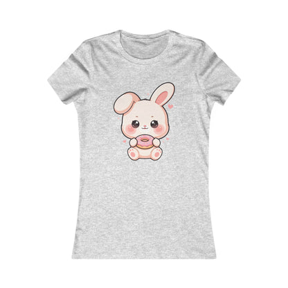 Kawaii Bunny Donut T-Shirt for Women