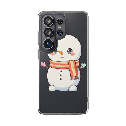 Kawaii Snowman Phone Case – Cute Christmas Clear Case