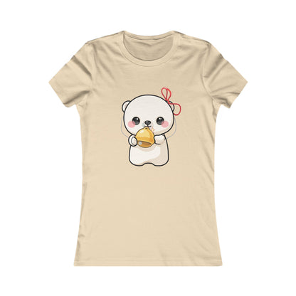 Kawaii Polar Bear Christmas Tee for Women