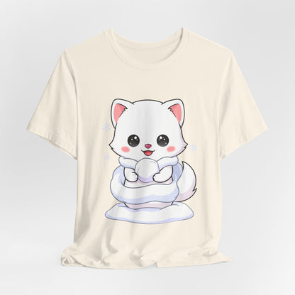 Kawaii Arctic Fox T-Shirt for Cute Winter Style