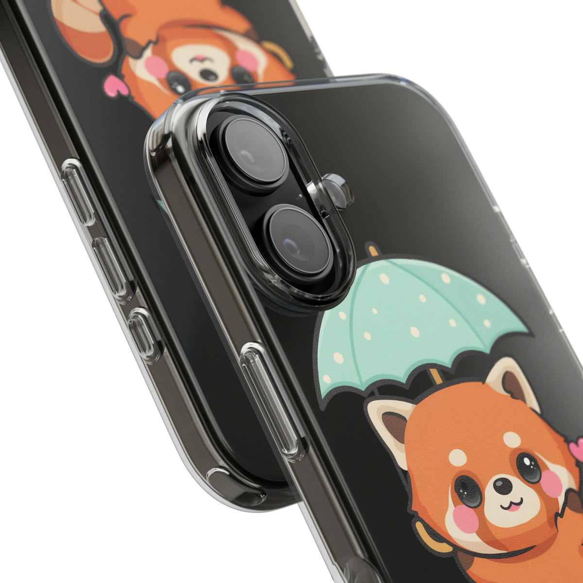 Kawaii Red Panda Clear Impact-Resistant Case