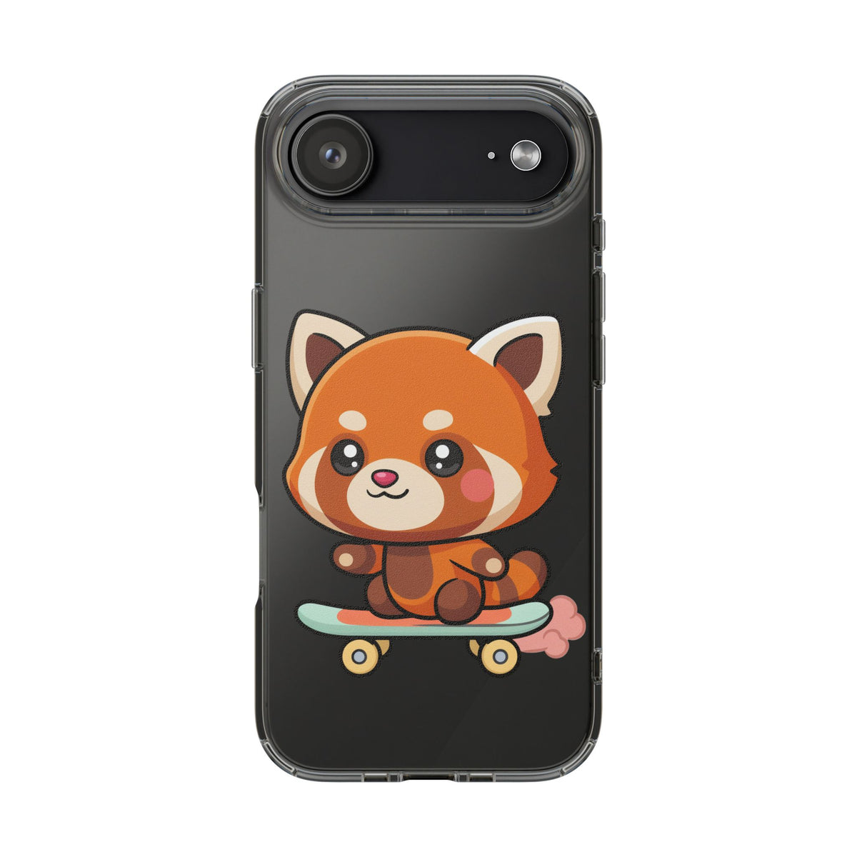 Red Panda Skateboard Phone Case, Cute Kawaii Style