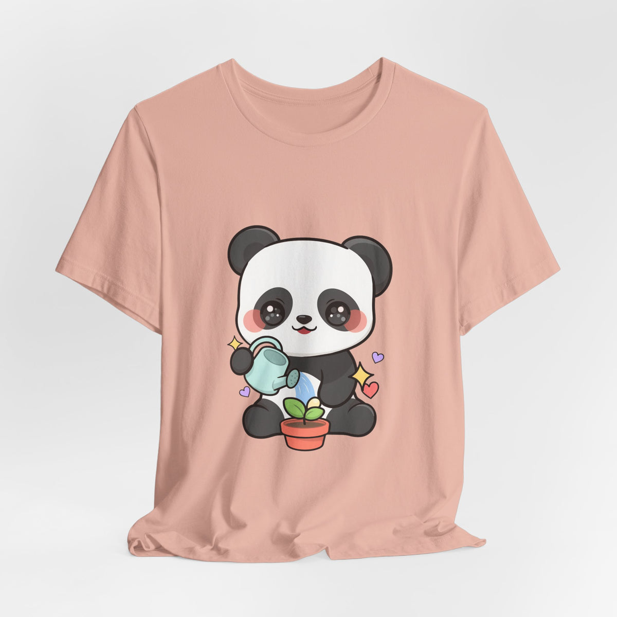Kawaii Panda T-Shirt, Cute Plant Lover Gift