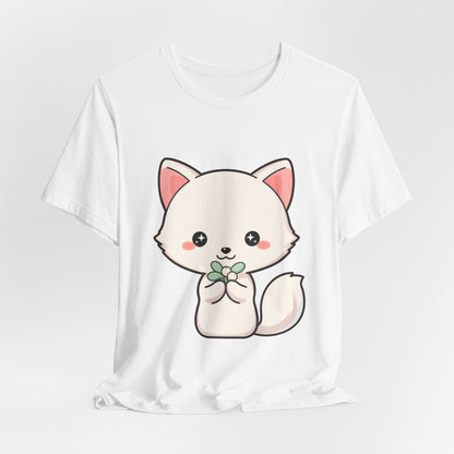 Christmas Fox T-Shirt, Cute Mistletoe Kawaii Tee