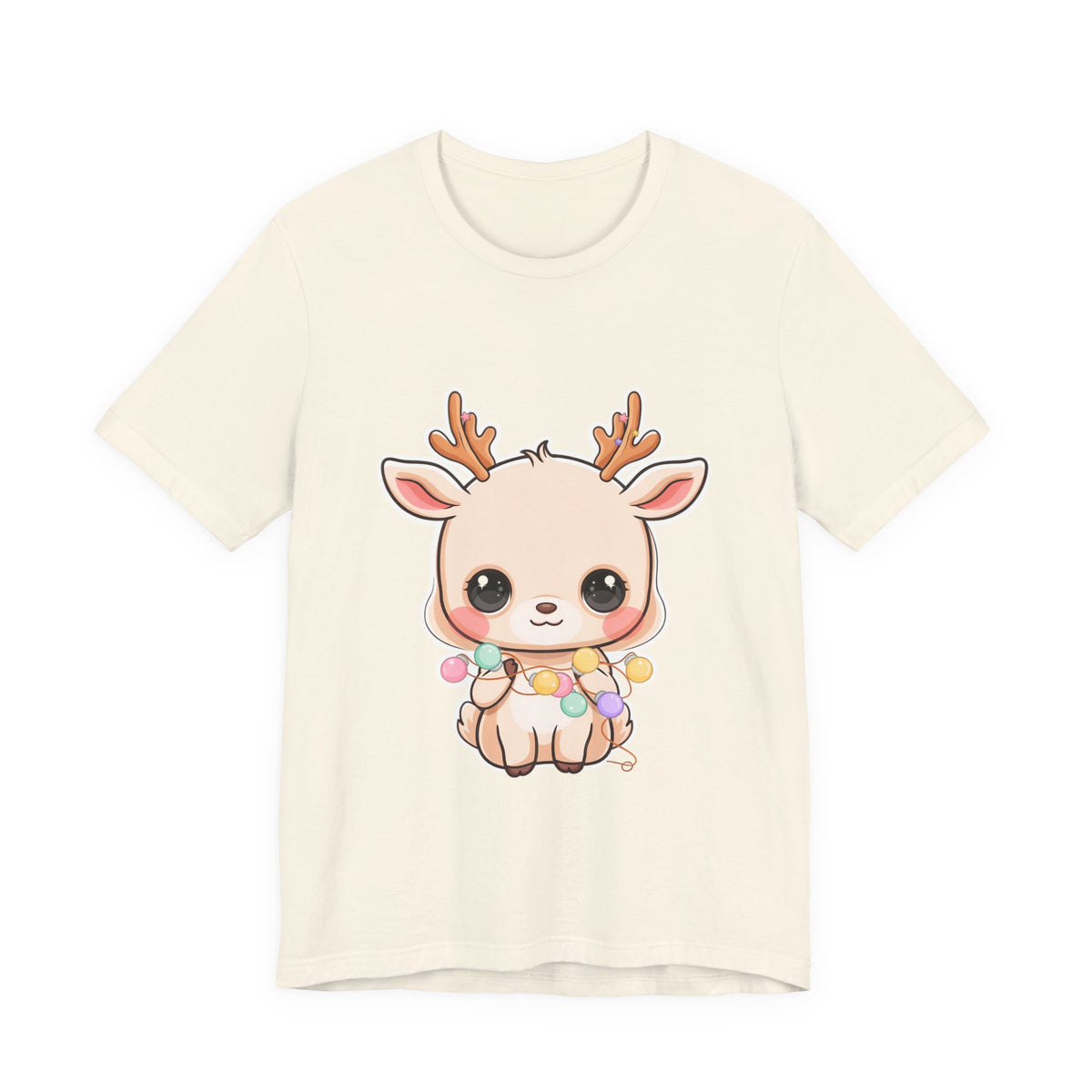 Kawaii Reindeer T-Shirt for Cozy Holiday Errands